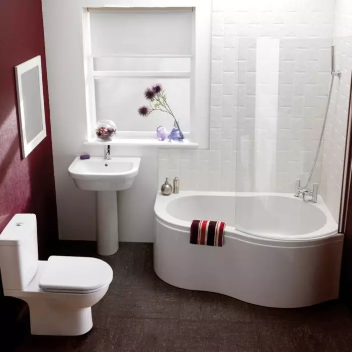 Salles de bains d'angle dans la salle de bain (79 photos): intérieure design Options avec coin salle de bain, belles idées 10233_25