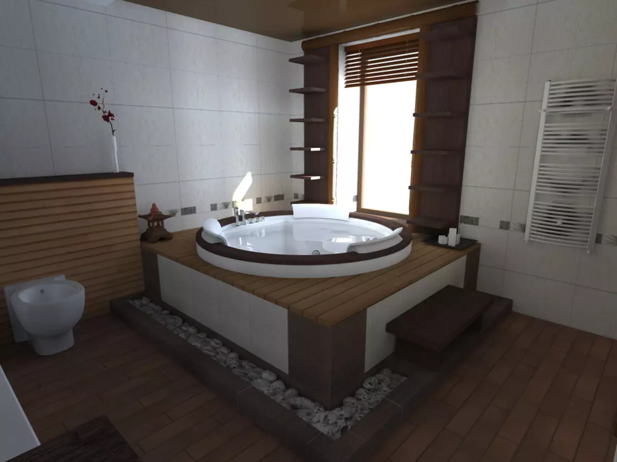 Hjørne badeværelser på badeværelset (79 billeder): Interiørdesign muligheder med hjørne badeværelse, smukke ideer 10233_55