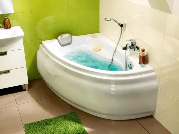 Eckbäder im Badezimmer (79 Fotos): Interior Design-Optionen mit Eckbadezimmer, schöne Ideen 10233_68
