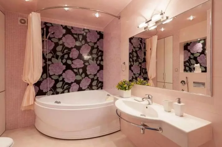 બાથરૂમમાં કોર્નર બાથરૂમ્સ (79 ફોટા): કોર્નર બાથરૂમમાં, સુંદર વિચારો સાથે આંતરિક ડિઝાઇન વિકલ્પો 10233_71