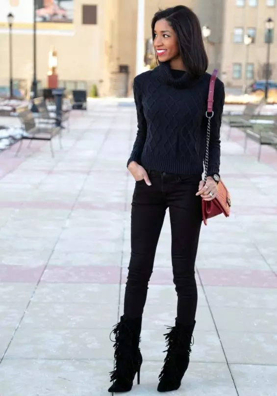 Czarny sweter (60 zdjęć): Co nosić 1024_18