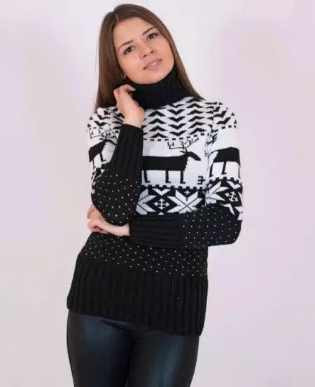 Črni pulover (60 fotografij): kaj nositi 1024_60