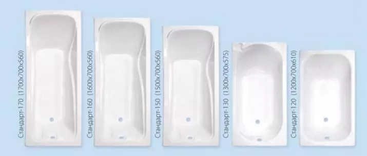 Phòng tắm kim loại: 140x70 cm và 150x70 cm, 170x70 cm và các kích thước tiêu chuẩn khác. Bao nhiêu bồn tắm nặng? Ưu điểm và nhược điểm 10250_40