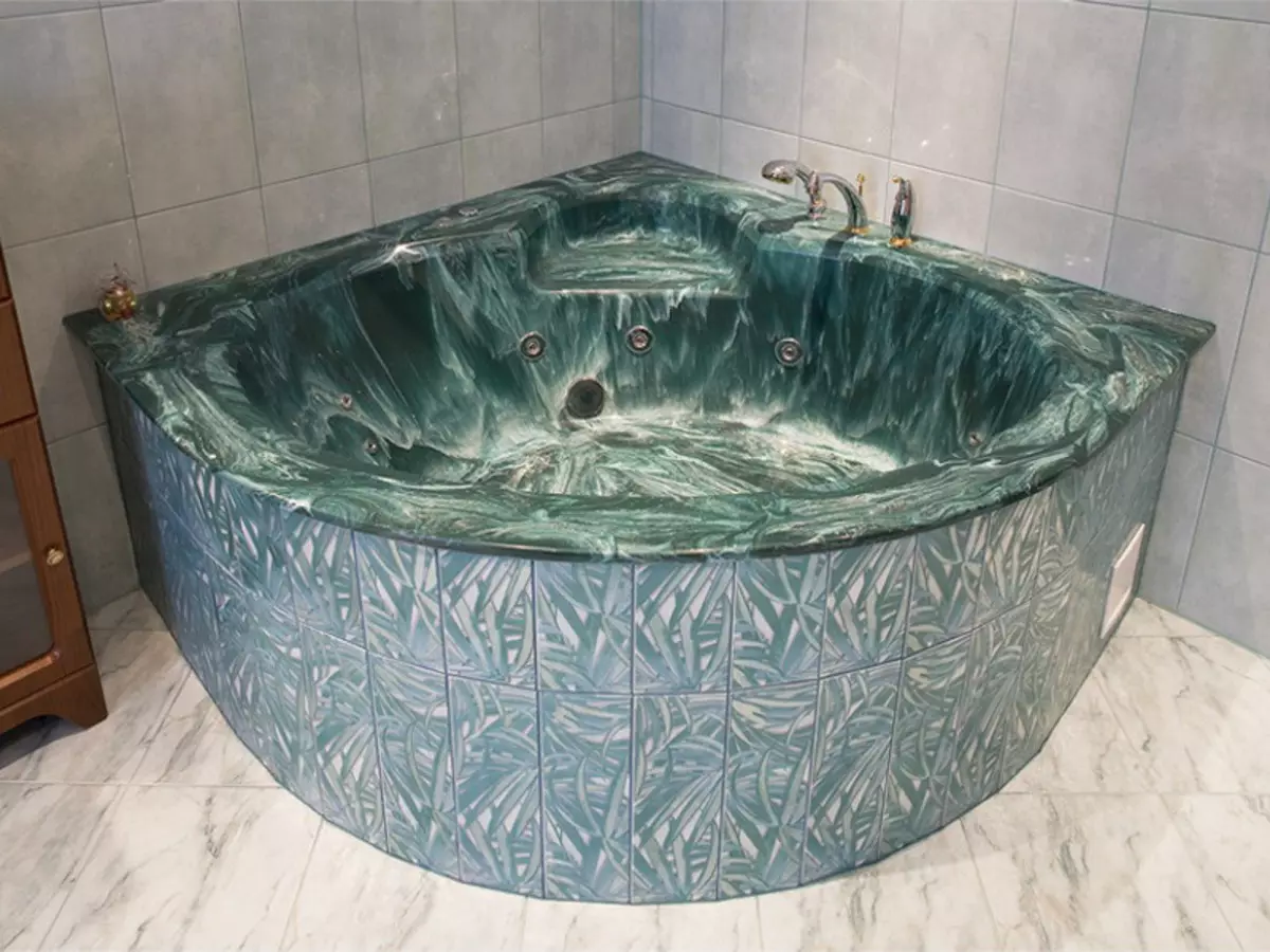 石浴：人造和天然石材浴室的优点和缺点。俄罗斯和其他国家。尺寸：185x90​​ cm和150x70 cm，180x80 cm。顾客评论 10252_31