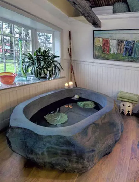 Stone Baths: plús-rússneskir og gallar gervi og náttúrusteinsböð. Rússland og önnur lönd. Mál: 185x90 ​​cm og 150x70 cm, 180x80 cm. Umsagnir viðskiptavina 10252_45