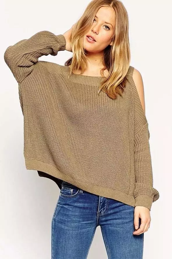 Cropped Sweater (129 foto): Apa yang harus dipakai dengan lengan panjang, hitam, model 2021 1026_53