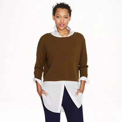 Cropped Sweater (129 foto): Apa yang harus dipakai dengan lengan panjang, hitam, model 2021 1026_69