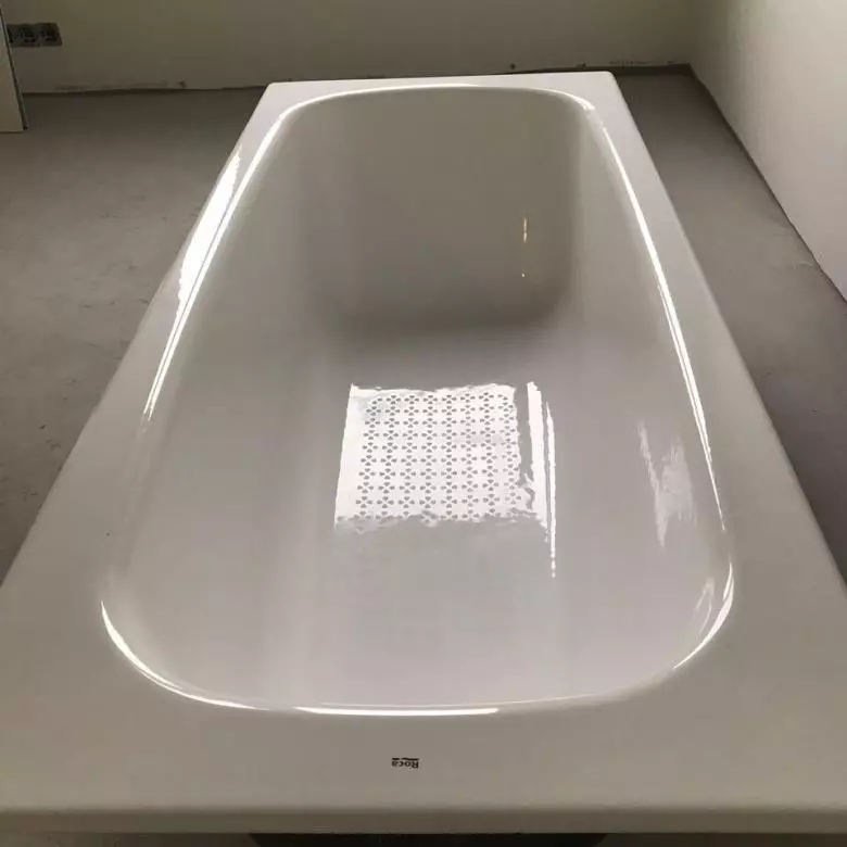 حمام Roca: مدل های فولادی گسترده، حمام های فلزی فلزی و سایر گزینه ها، حمام 170x75، 170x70 سانتی متر و سایر اندازه ها، بررسی مشتری 10270_40