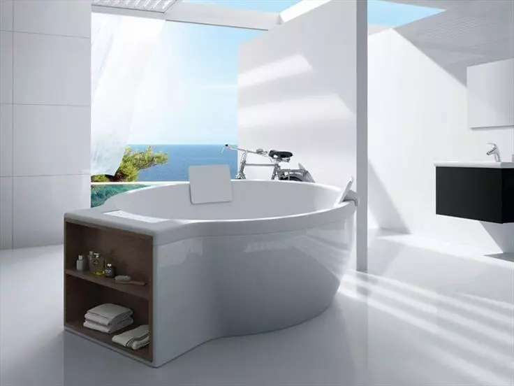 욕실 ROCA : 강철 와이드 모델, 금속 코너 욕조 및 기타 옵션, ​​목욕 170x75, 170x70 cm 및 기타 크기, 고객 리뷰 10270_45