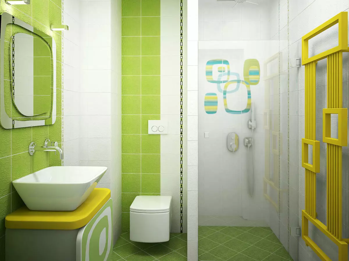 Kollane vannituba (60 fotot): kollased keraamilised plaadid vannitoa disainis ja muudes viimistlusmaterjalides 10280_13