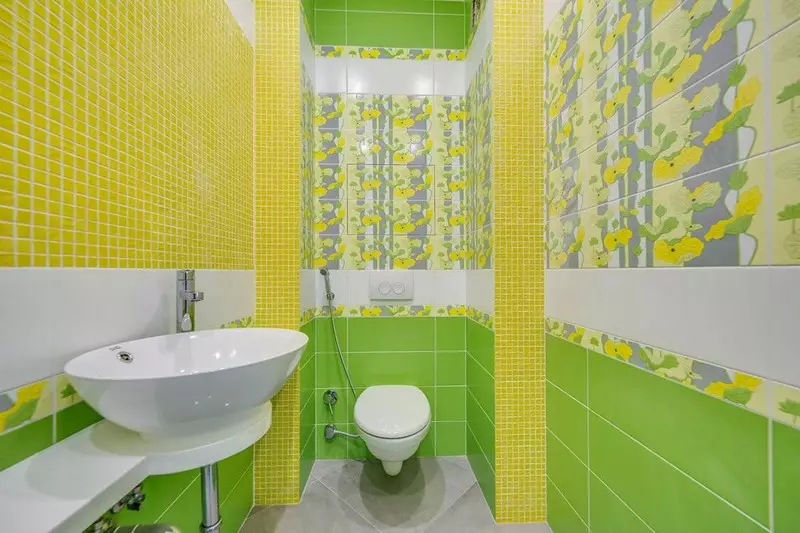 Kollane vannituba (60 fotot): kollased keraamilised plaadid vannitoa disainis ja muudes viimistlusmaterjalides 10280_14