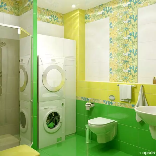 Kollane vannituba (60 fotot): kollased keraamilised plaadid vannitoa disainis ja muudes viimistlusmaterjalides 10280_15