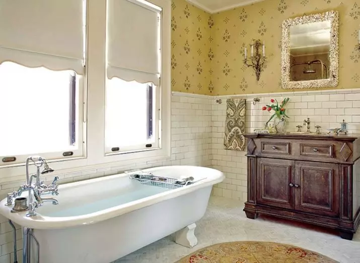 Kollane vannituba (60 fotot): kollased keraamilised plaadid vannitoa disainis ja muudes viimistlusmaterjalides 10280_49