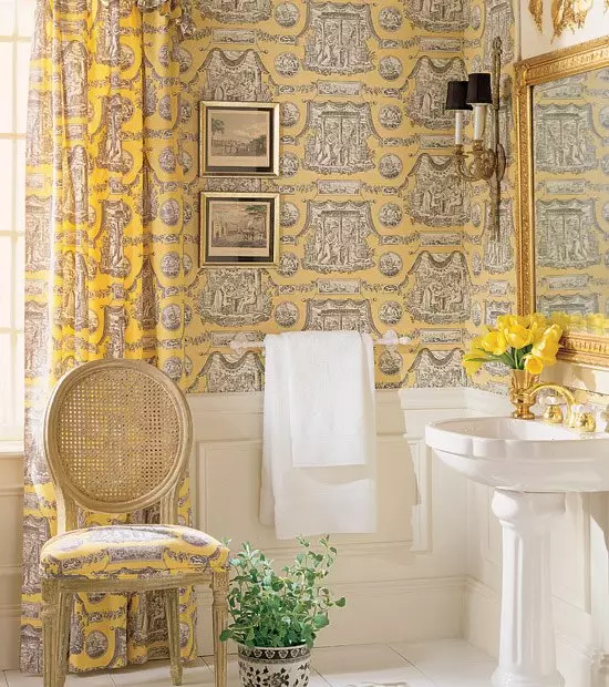 Rumena kopalnica (60 fotografij): rumene keramične ploščice v kopalniškem oblikovanju in drugih končnih materialih 10280_50