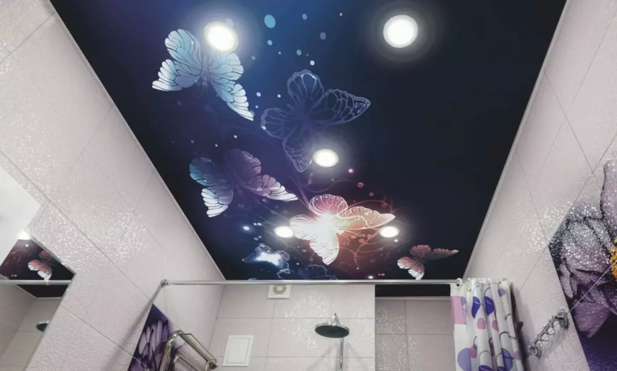 เพดานในห้องน้ำจากแผงพลาสติก (78 รูป): ตัวเลือกสำหรับแผงเพดานจากพีวีซีแนวคิดการออกแบบเพดานแผงในห้องน้ำ 10282_60