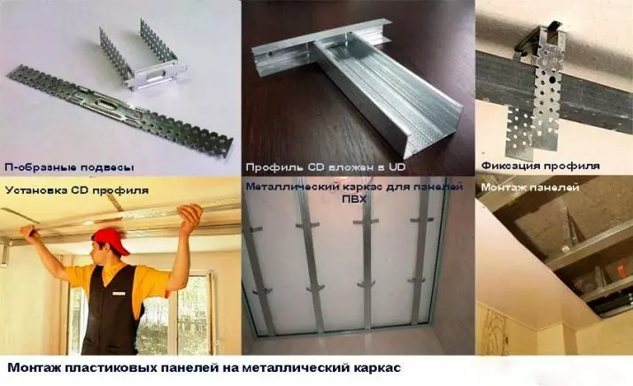 Il soffitto in bagno da pannelli di plastica (78 foto): Opzioni per pannelli a soffitto da PVC, idee di design del soffitto a pannelli in bagno 10282_70