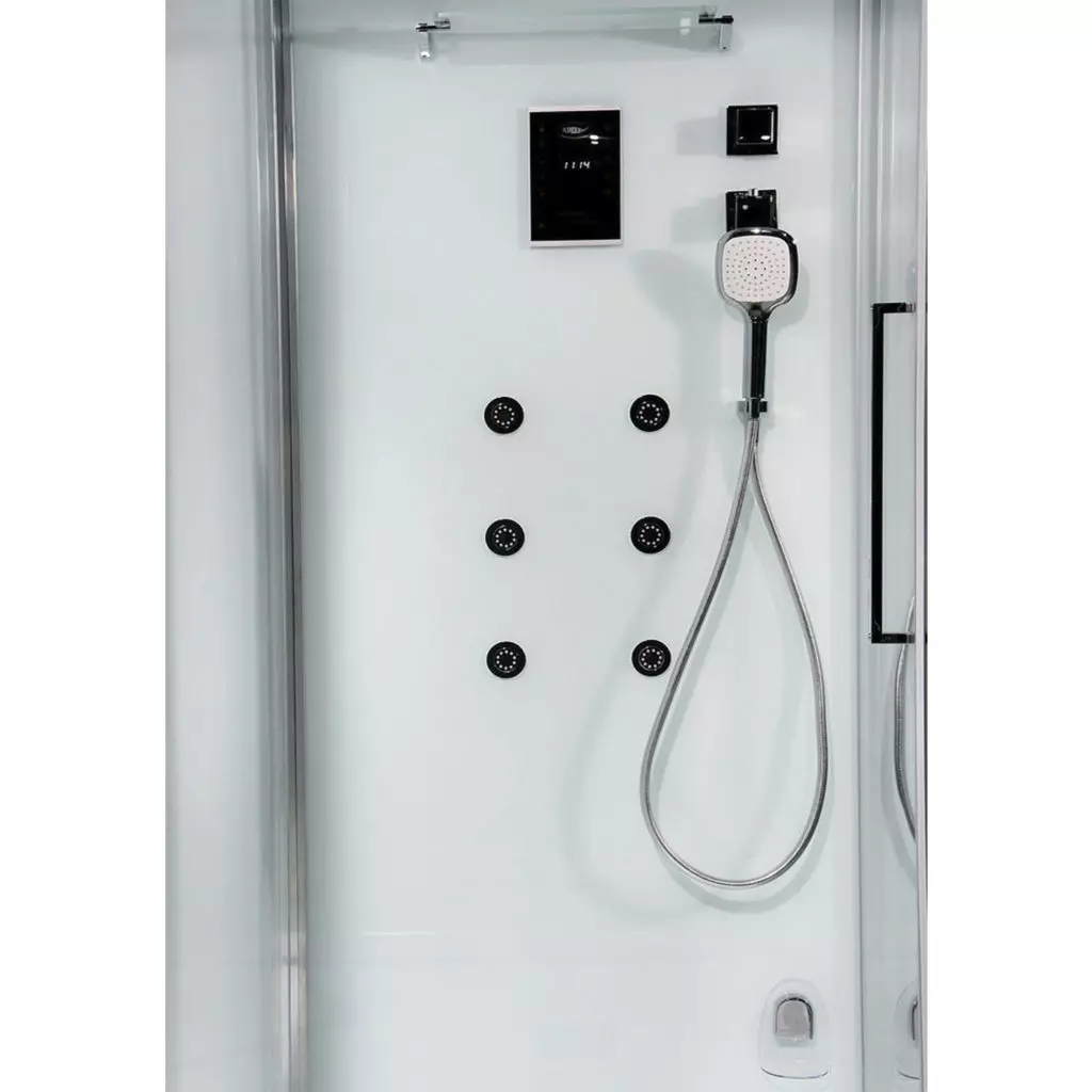 Cabina de ducha 120x90: Características, Revisión de modelos con palet profundo y bajo en el lado izquierdo y derecho 10295_3