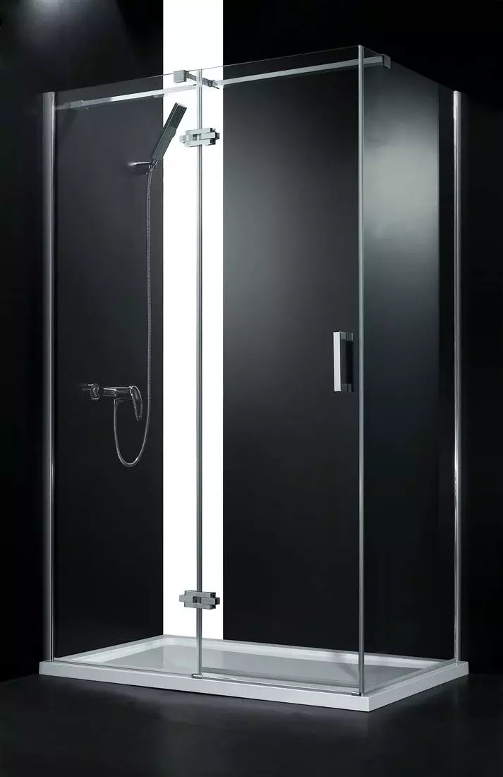 Cabina de ducha 120x90: Características, Revisión de modelos con palet profundo y bajo en el lado izquierdo y derecho 10295_8