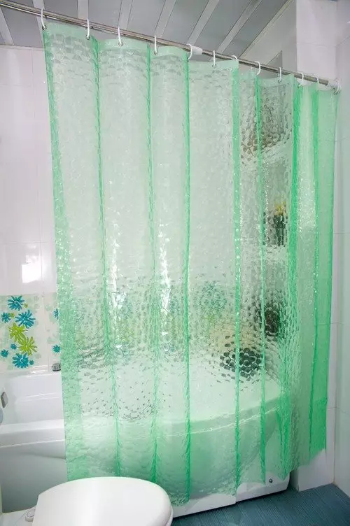 duş üçün Curtains: parça pərdələr və duş üçün digər modelləri. Necə onları seçin? 10296_21