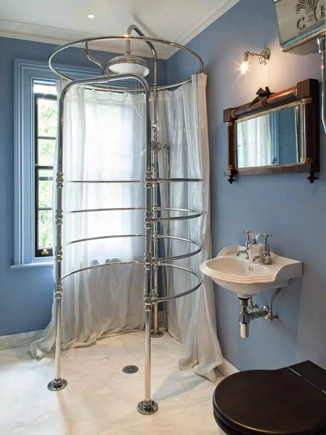 Rideaux pour la douche: rideaux de tissu et autres modèles de douche. Comment les chercher? 10296_22