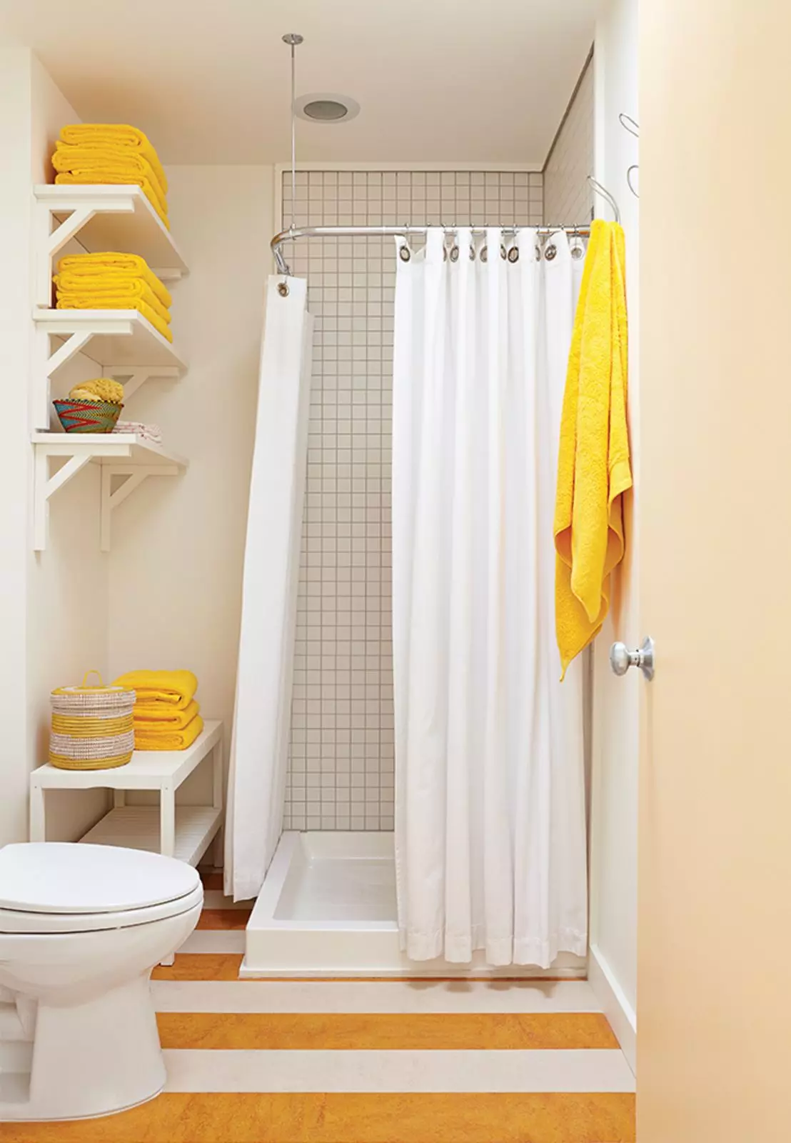 Cortines per a la dutxa: cortines de tela i altres models per a la dutxa. Com recollir-los? 10296_4
