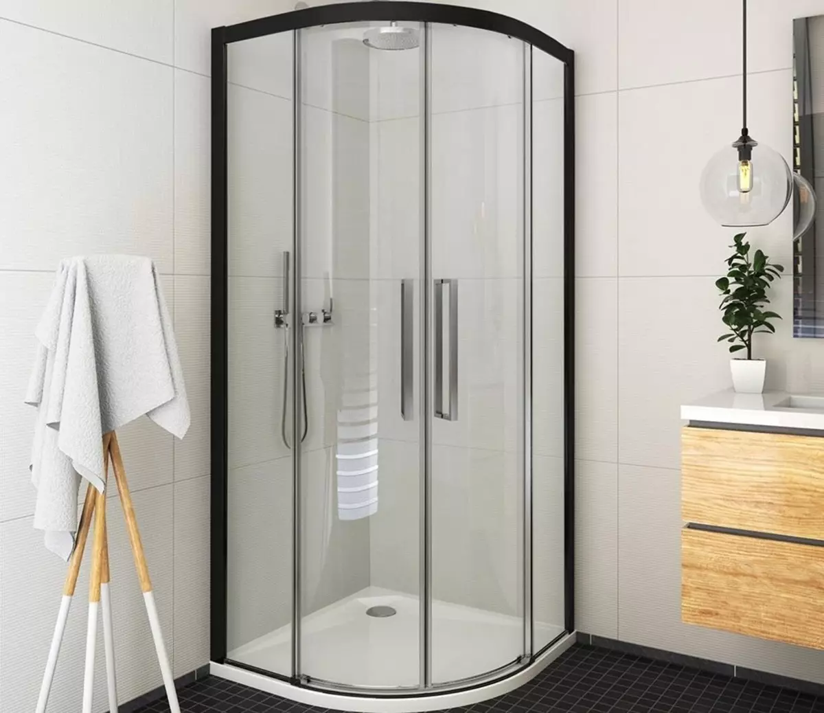 Kabina Shower 90 cm: Model 90x90, 90x100, 70x90, 110x90, 100x90 û Serişteyên Hilbijartin 10298_4