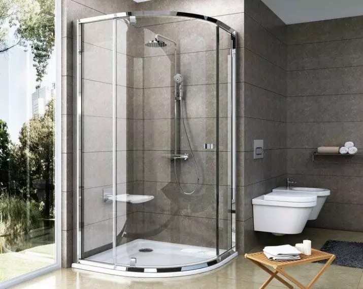 Pentagonal Shower Baby: 90x90, 100x100 cm uye mamwe mirezi. Mienzaniso mukati memukati 10305_21