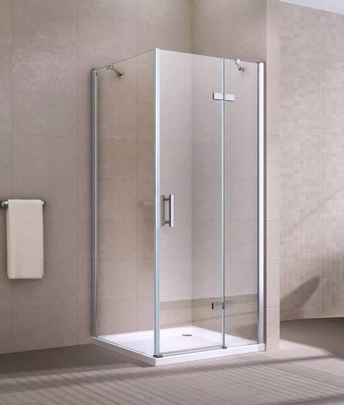 Fyrkantig duschkabin: 80x80, 90x90, 100x100 cm och andra storlekar, låga pallstugor, främre ingång, tak och annat 10320_18