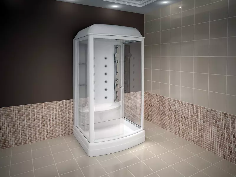 Kare duş kabinleri: 80x80, 90x90, 100x100 cm ve diğer boyutlar, düşük palet kabinleri, ön giriş, çatı ve diğer 10320_61