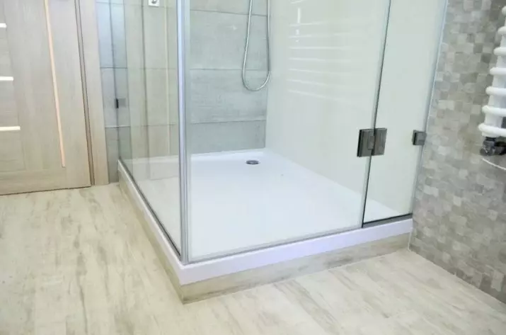 Fyrkantig duschkabin: 80x80, 90x90, 100x100 cm och andra storlekar, låga pallstugor, främre ingång, tak och annat 10320_70