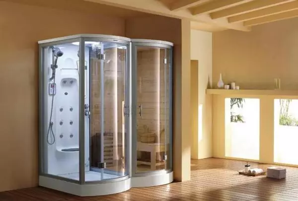 Duschkabinen mit Sauna: Modelle mit einer finnischen Paril für Apartments und mit einer Infrarot-Sauna im Bad, andere 10323_17