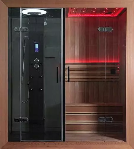 Duschkabinen mit Sauna: Modelle mit einer finnischen Paril für Apartments und mit einer Infrarot-Sauna im Bad, andere 10323_19