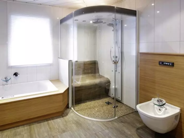 Duschkabinen mit Sauna: Modelle mit einer finnischen Paril für Apartments und mit einer Infrarot-Sauna im Bad, andere 10323_46