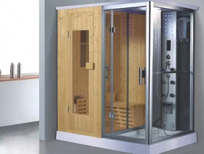Duschkabinen mit Sauna: Modelle mit einer finnischen Paril für Apartments und mit einer Infrarot-Sauna im Bad, andere 10323_51