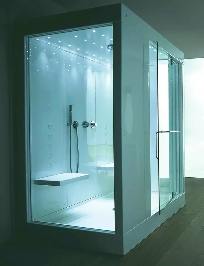 בקתות מקלחת מלבניות: מידות 70x100 ו 110x80, 120x80 ו 120x90, 70x90 ו מודלים אחרים, צרים ו רחבים עם המזרן 10326_15