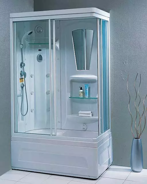 בקתות מקלחת מלבניות: מידות 70x100 ו 110x80, 120x80 ו 120x90, 70x90 ו מודלים אחרים, צרים ו רחבים עם המזרן 10326_22