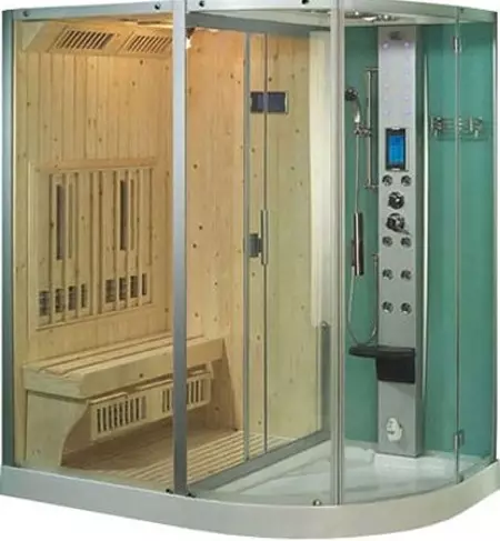 Cabin shower persegi panjang: Dimensi 70x100 dan 110x80, 120x80 dan 120x90, 70x90 dan model lain, sempit dan lebar dengan palet 10326_65