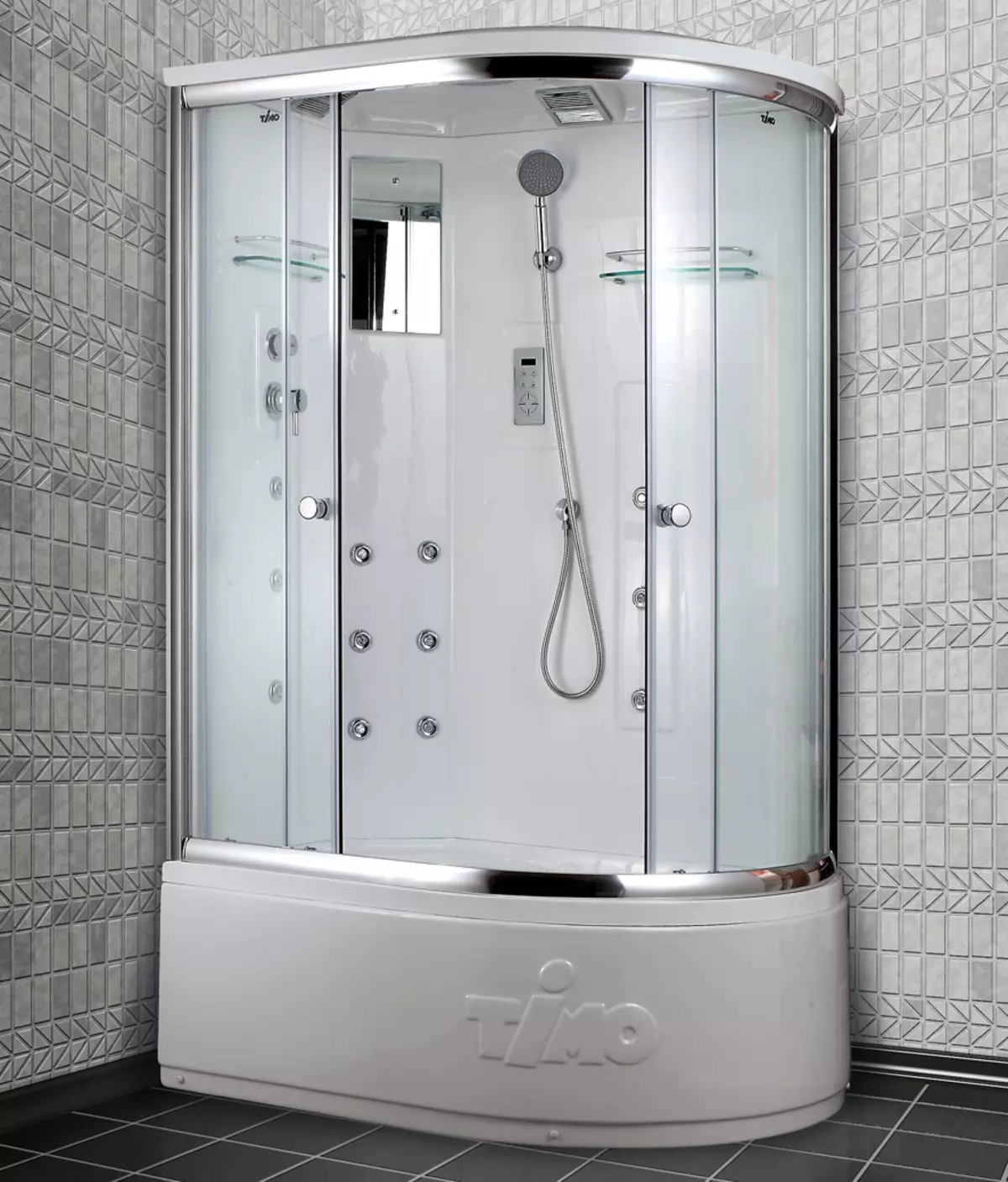 Cabine de duș finlandeze: 80x80, 90x90 cm și alte dimensiuni ale modelelor, branduri DETO și altele din Finlanda 10327_2