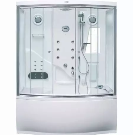Cabine de duș finlandeze: 80x80, 90x90 cm și alte dimensiuni ale modelelor, branduri DETO și altele din Finlanda 10327_20