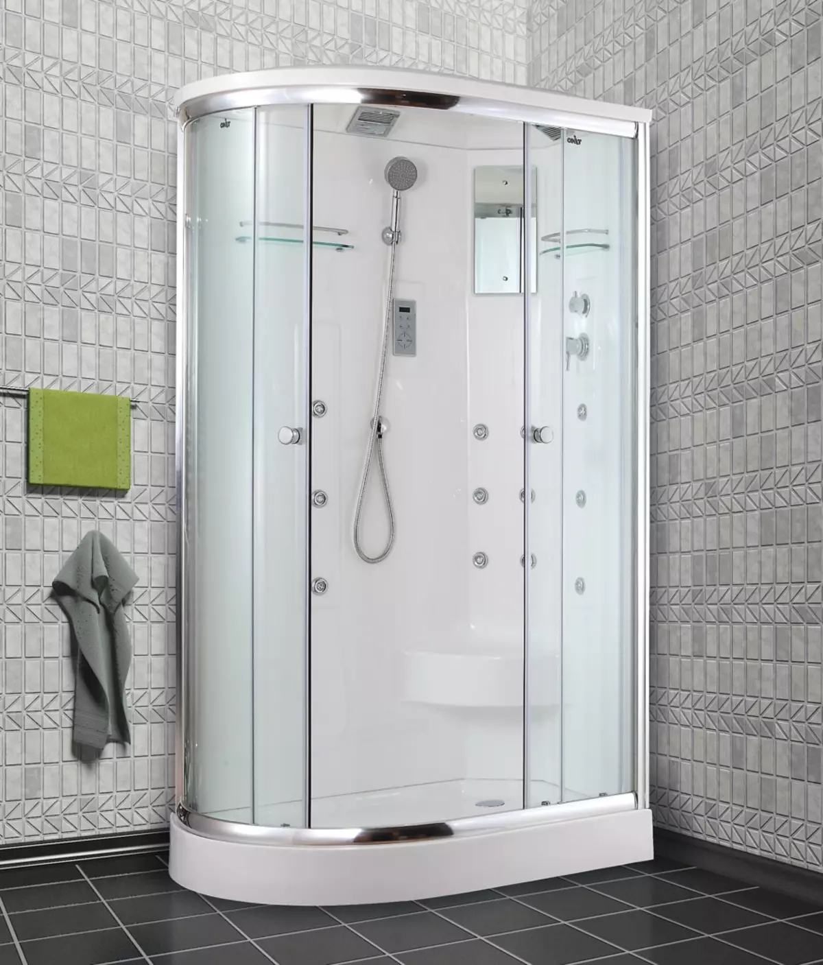 Finnish shower cabins: 80x80, 90x90 cm and other dimensions of models, Deto brands and others from Finland 10327_5