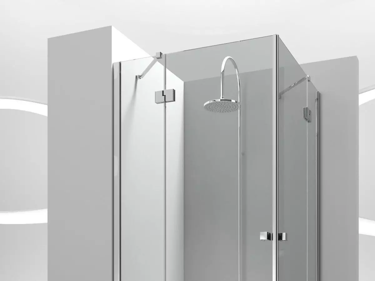 Cabines de douche avec porte battante: modèles carrés 80x80, 90x90 et 100x100 cm, cabines de douche rectangulaire et pentagonales avec une porte battante 10330_28