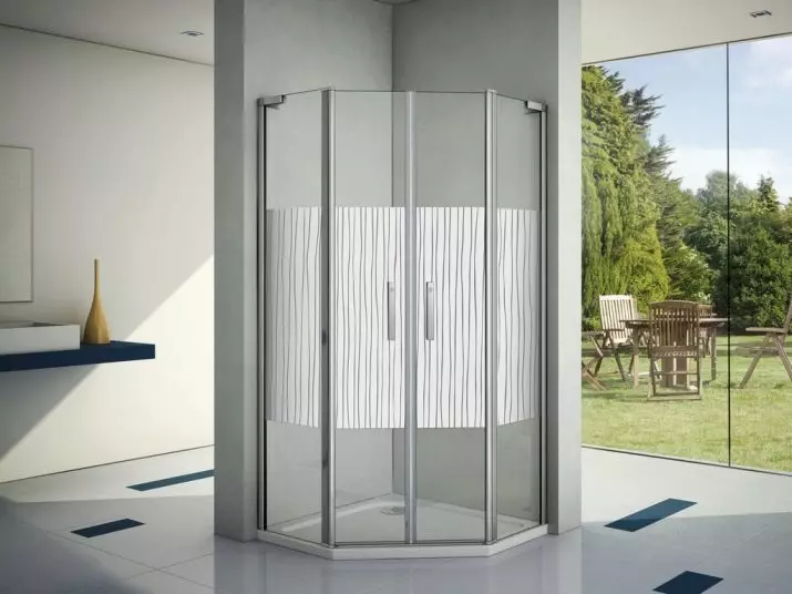 Cabine de duș cu ușa swing: modele pătrate 80x80, 90x90 și 100x100 cm, cabine de duș dreptunghiulare și pentagonale cu o ușă de leagăn 10330_8