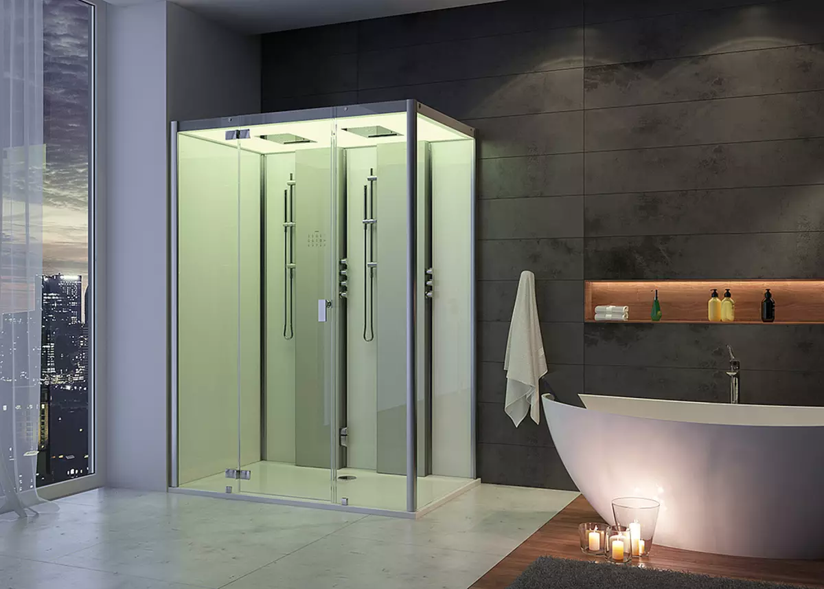 Kabinat e dushit nga Gjermania: tiparet e dushit të prodhimit gjerman të kabinës, shqyrtimin e modeleve të klasës premium dhe të tjera 10332_7