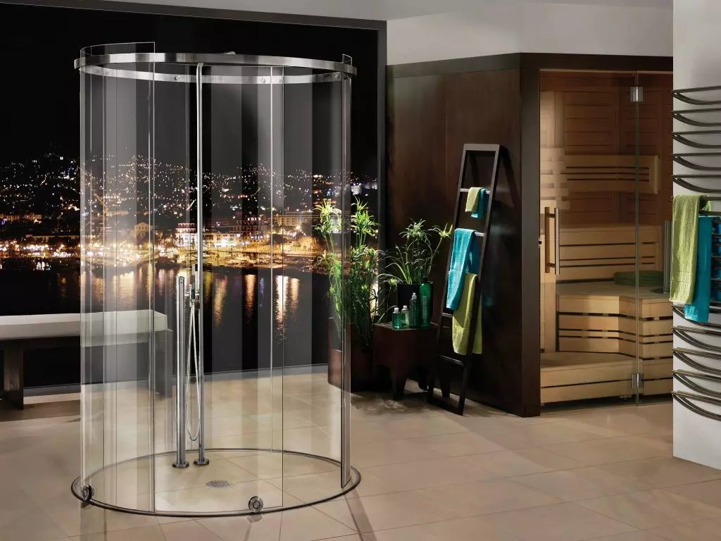I-Glass Shower Cabins (izithombe ezingama-87): Izinhlobo ze-Glass. Amamodeli ane-pallet, angular kanye nesikwele 90x90 cm ngezindonga zengilazi, okunye 10333_13