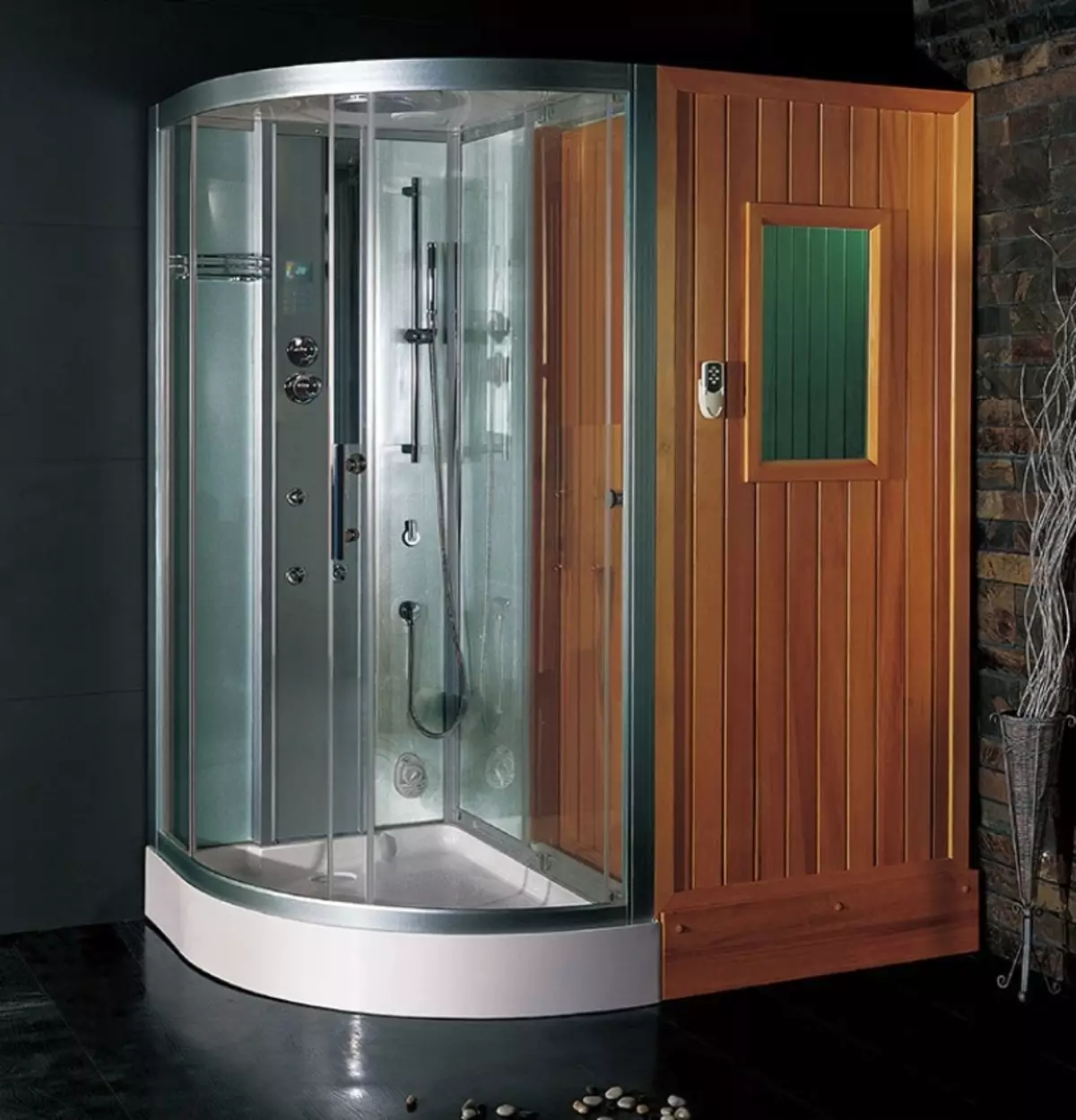 Üveg zuhanykabinok (87 fotó): Üvegtípusok. Modellek raklap, szögletes és négyzet 90x90 cm üvegfalakkal, más 10333_16