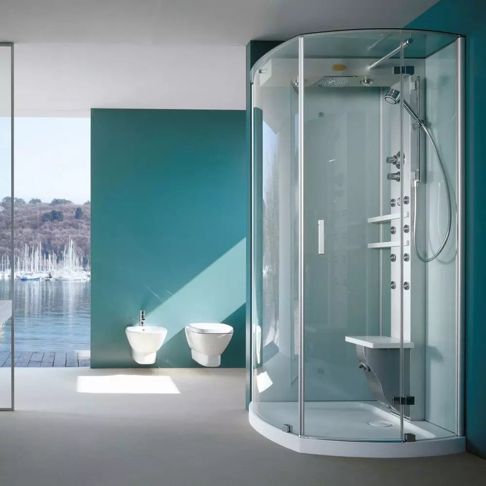Üveg zuhanykabinok (87 fotó): Üvegtípusok. Modellek raklap, szögletes és négyzet 90x90 cm üvegfalakkal, más 10333_24