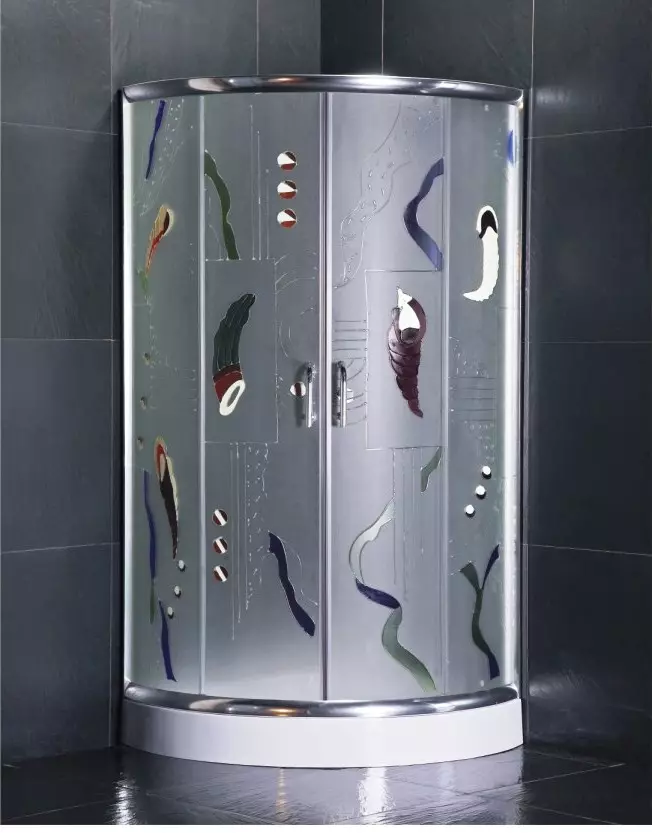 Cabine doccia in vetro (87 foto): tipi di vetro. Modelli con pallet, angolari e quadrato 90x90 cm con pareti in vetro, altro 10333_41