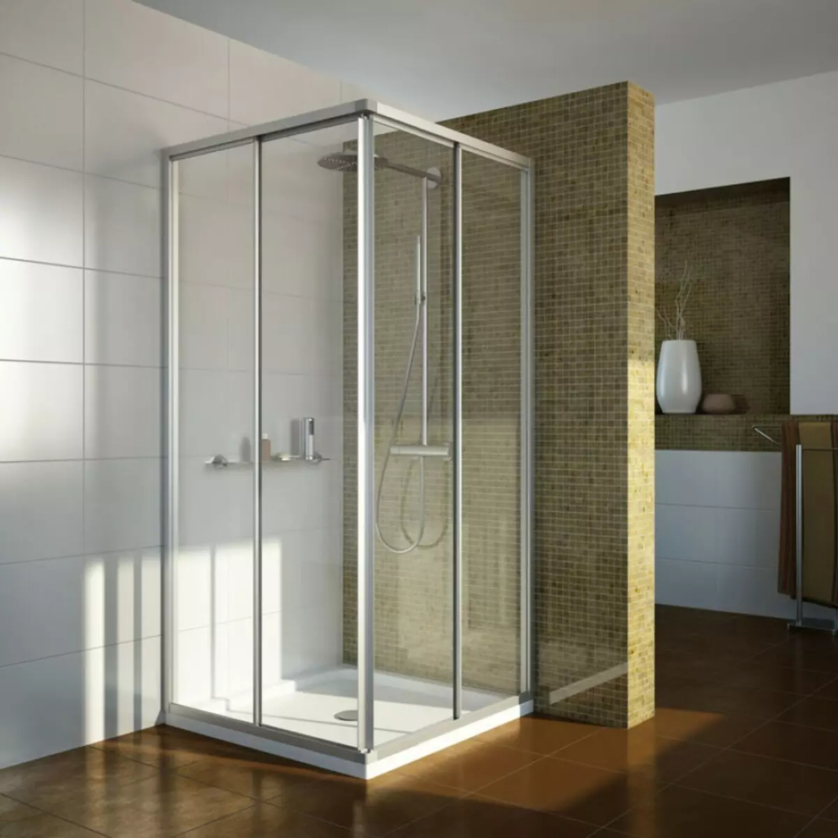 Üveg zuhanykabinok (87 fotó): Üvegtípusok. Modellek raklap, szögletes és négyzet 90x90 cm üvegfalakkal, más 10333_54