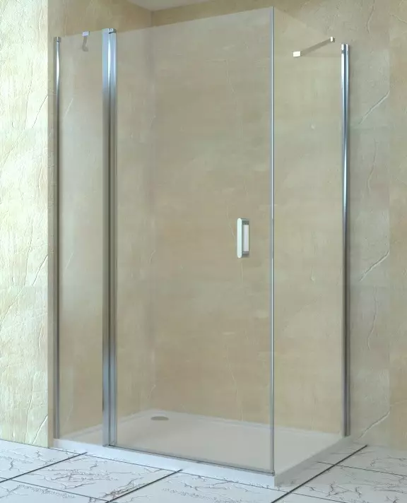 Скляні душові кабіни (87 фото): види скла. Моделі з піддоном, кутові і квадратні 90х90 см зі скляними стінками, інші 10333_56