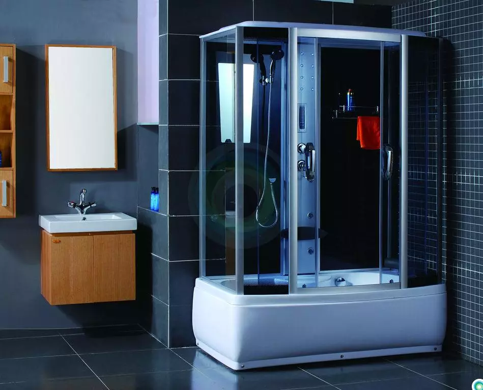 玻璃淋浴舱（87张照片）：玻璃类型。带托盘，角度和方形90x90厘米的型号，玻璃墙，其他 10333_61